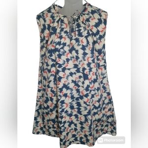 Chufy La Dolce Vita Mara Organic Cotton Multi Color Tie Neck Mini Dress …